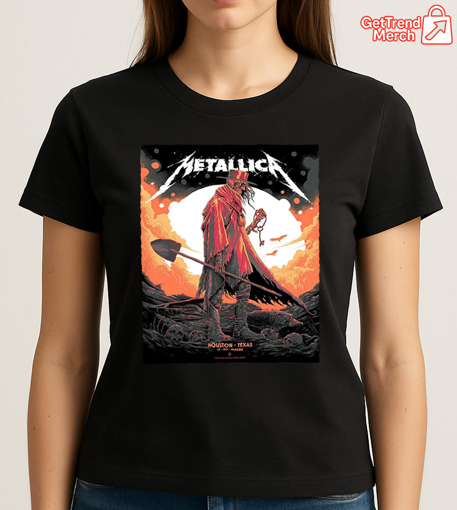 Metallica M72 Houston 2025 Setlist Pop-Up Concert Graphic T-Shirt - Merch Collect