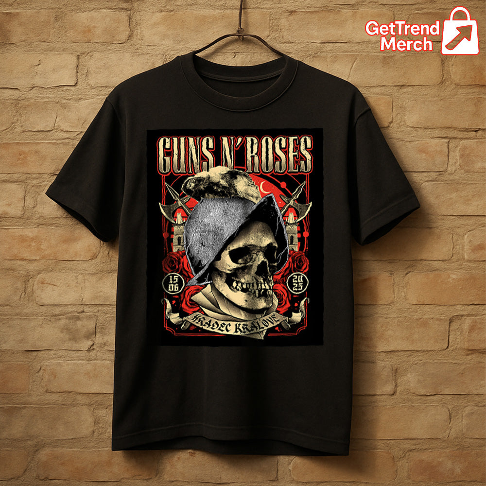 Guns N' Roses Hradec Králové 2025 Skull Soldier T-Shirt - Merch Collect