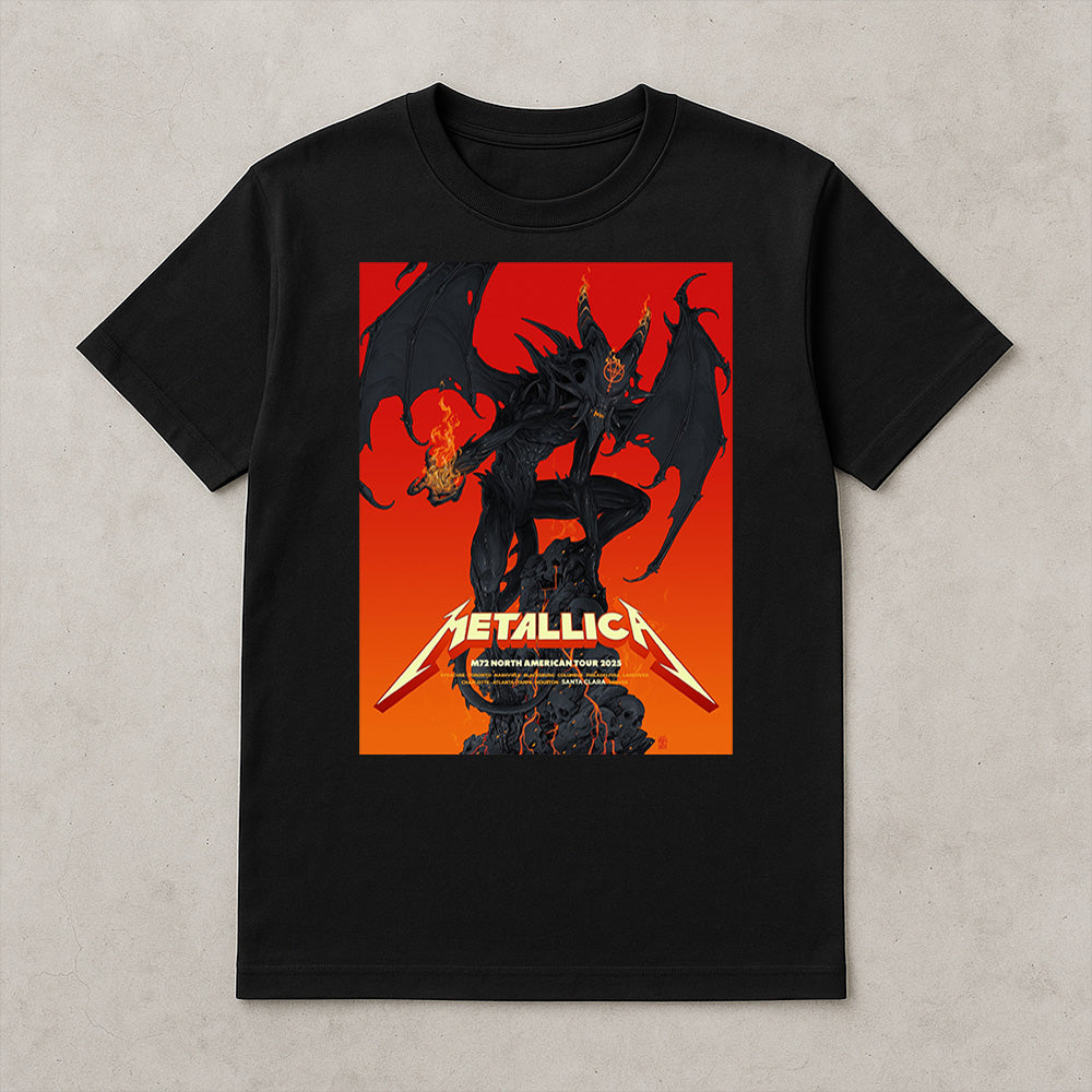 Metallica M72 Santa Clara 2025 Dragon Graphic T-Shirt - Merch Collect