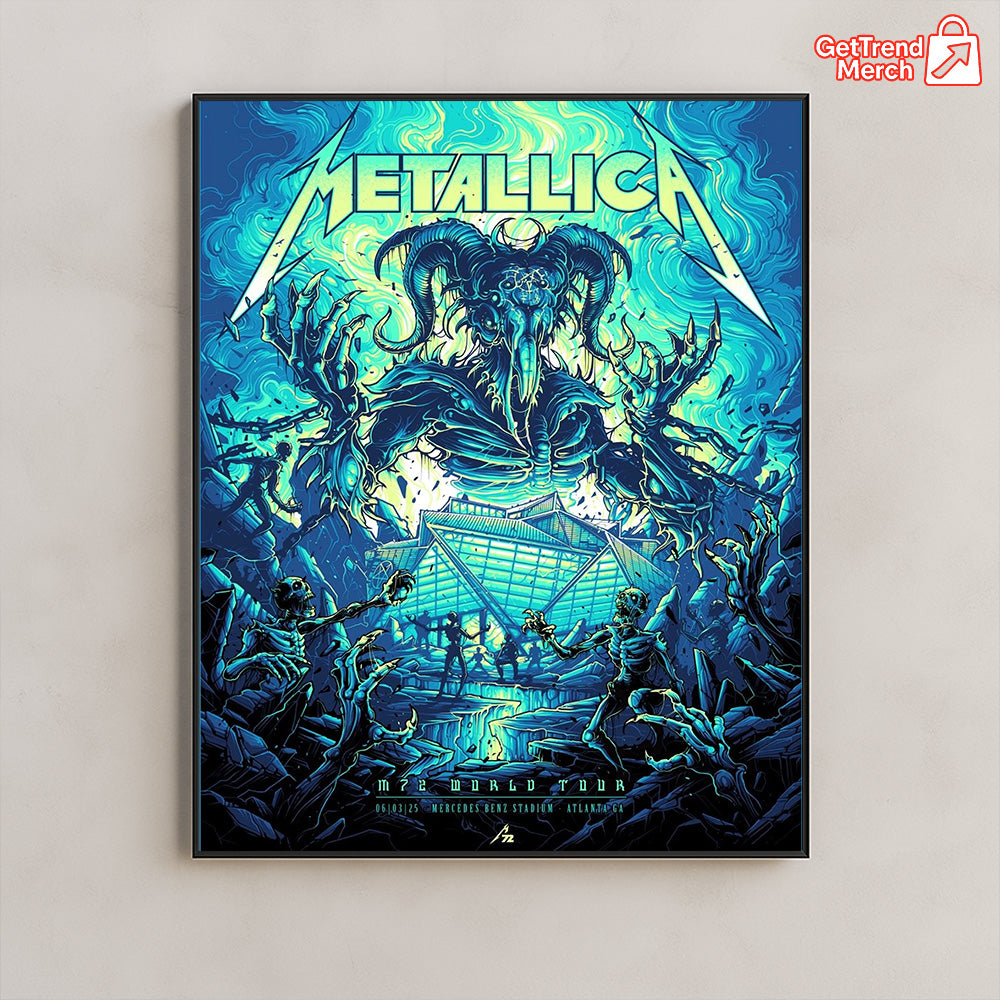 Metallica M72 Atlanta 2025 Setlist Poster & Canvas - Merch Collect