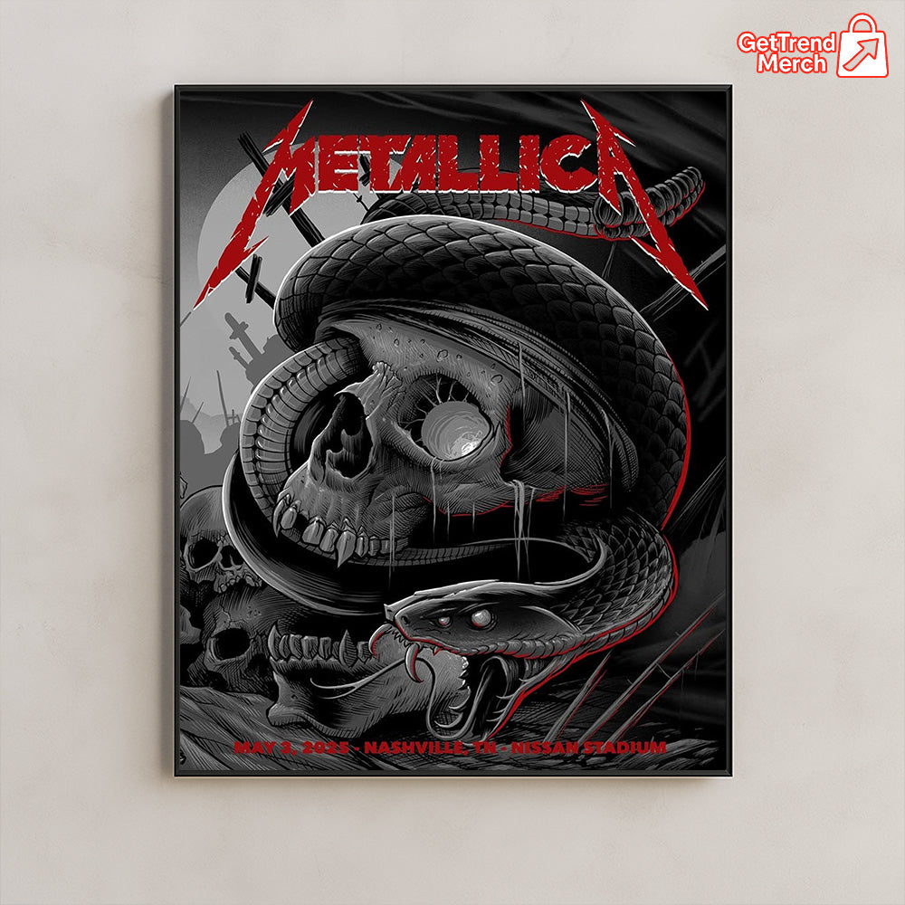Metallica M72 Nashville 2025 Setlist Poster & Canvas - Merch Collect
