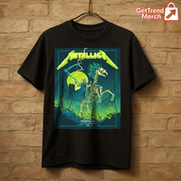 Metallica M72 Houston 2025 Setlist Neon Skeleton Horse Graphic T-Shirt - Merch Collect
