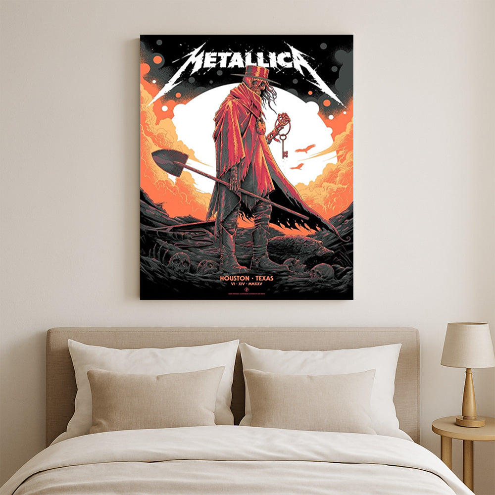Metallica M72 Houston 2025 Pop-Up Artwork Poster & Canvas - Merch Collect