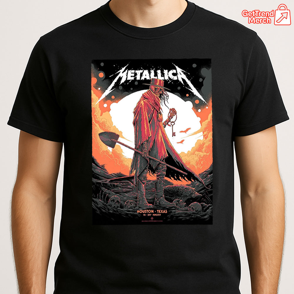 Metallica M72 Houston 2025 Setlist Pop-Up Concert Graphic T-Shirt - Merch Collect