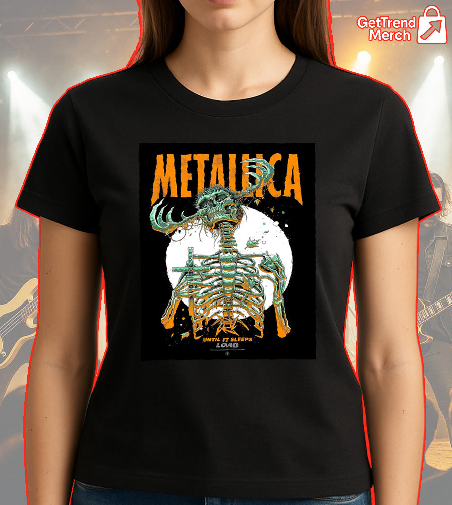 Metallica M72 2025 Until It Sleeps Load Skeleton Graphic T-Shirt - Merch Collect