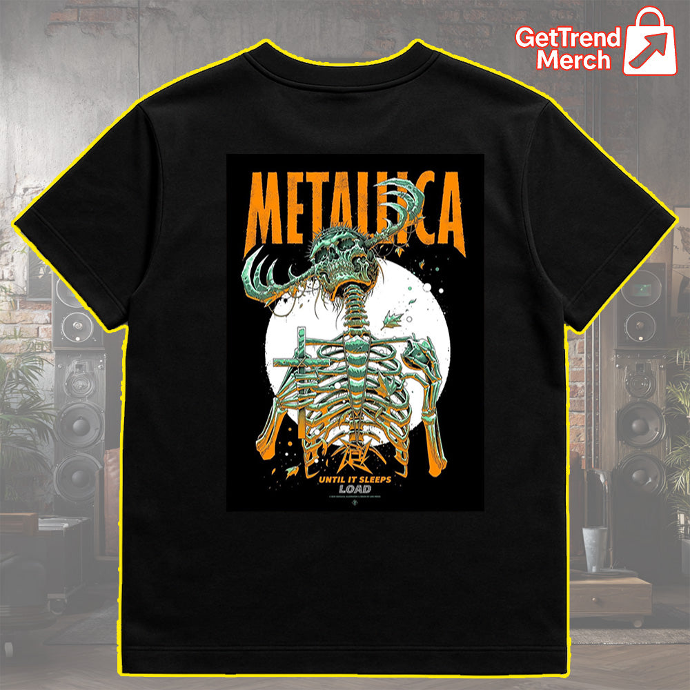 Metallica M72 2025 Until It Sleeps Load Skeleton Graphic T-Shirt - Merch Collect