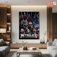 Metallica Santa Clara 2025 Art by Brandon Heart, Levi’s Stadium Poster & Canvas - Merch Collect