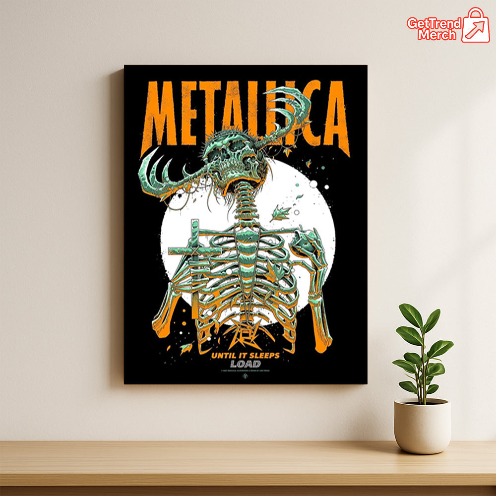 Metallica M72 Houston 2025 Setlist Until It Sleeps Load Skeleton Poster & Canvas - Merch Collect