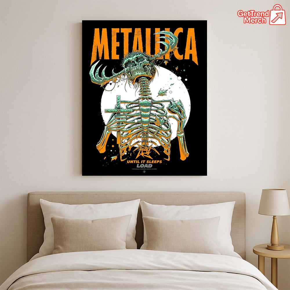 Metallica M72 Houston 2025 Setlist Until It Sleeps Load Skeleton Poster & Canvas - Merch Collect