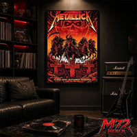 Metallica M72 World Tour May 13 2026 Bucharest Arena Națională Four Horsemen Skull poster canvas wall art