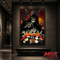 Metallica World Tour M72 May 22 & 24 2026 Frankfurt Germany Deutsche Bank Park Grim Reaper Chess Canvas Poster
