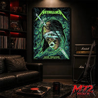 Metallica World Tour M72 May 27 2026 Zürich Switzerland Stadion Letzigrund Mummy Dagger Eye Canvas Poster