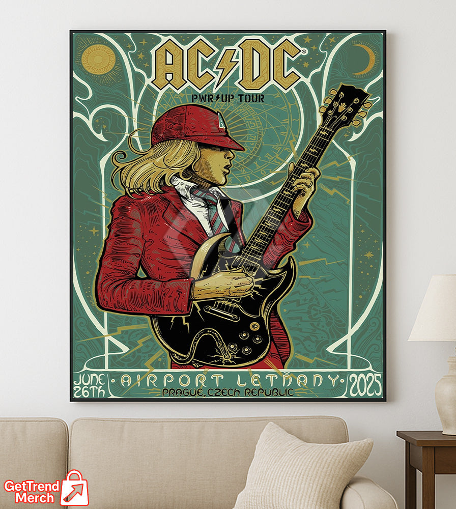 AC/DC PWR UP Prague June 26 2025 Tonight in Prague Poster & Canvas - Merch Collect