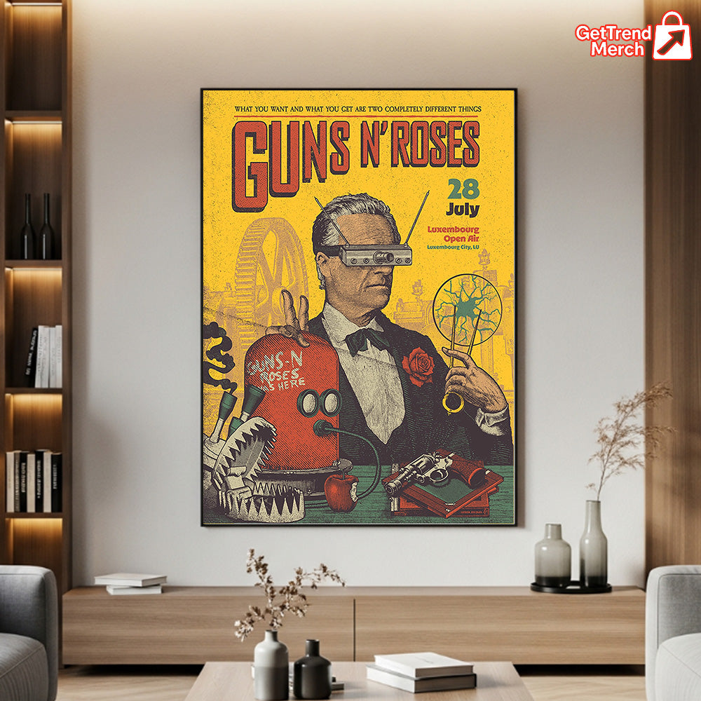 Guns N' Roses Luxembourg July 28 2025 Poster & Canvas - Merch Collect