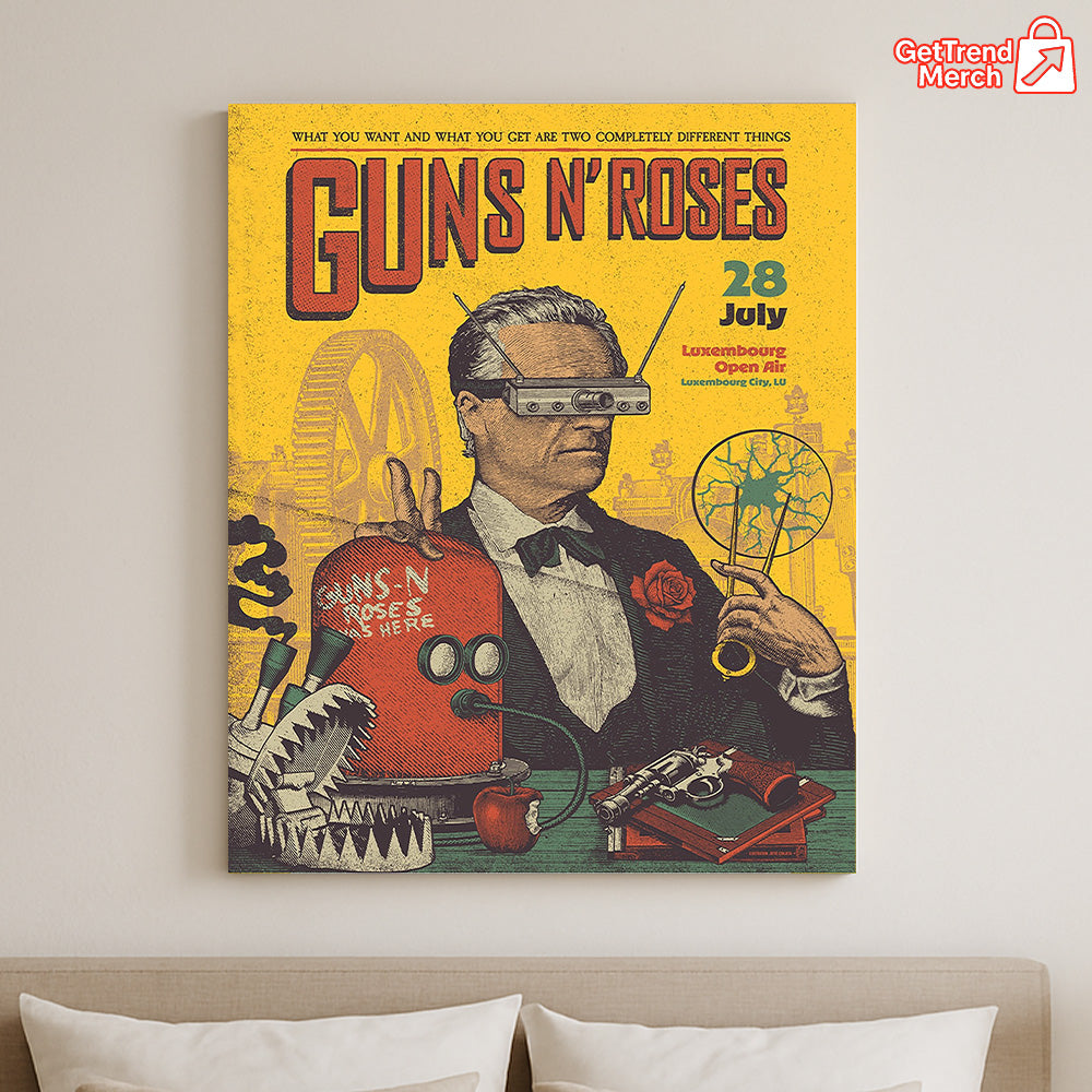 Guns N' Roses Luxembourg July 28 2025 Poster & Canvas - Merch Collect