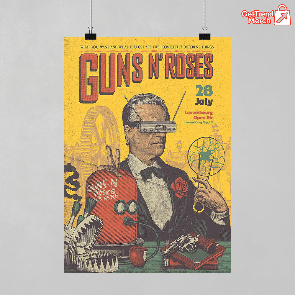 Guns N' Roses Luxembourg July 28 2025 Poster & Canvas - Merch Collect