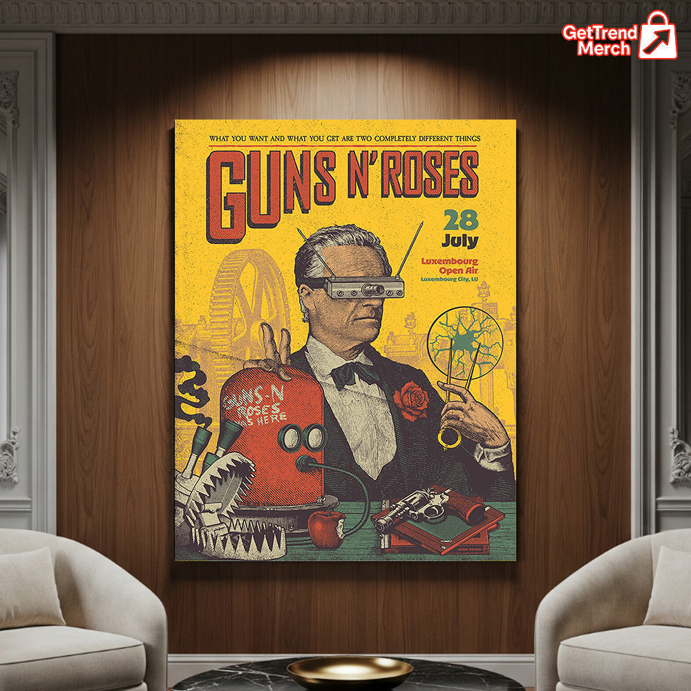 Guns N' Roses Luxembourg July 28 2025 Poster & Canvas - Merch Collect
