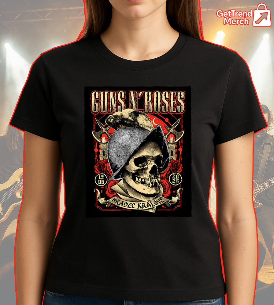 Guns N' Roses Hradec Králové 2025 Skull Soldier T-Shirt - Merch Collect