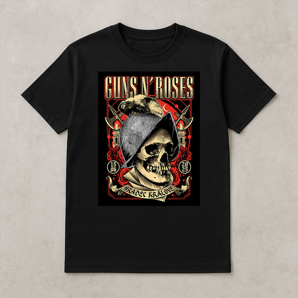 Guns N' Roses Hradec Králové 2025 Skull Soldier T-Shirt - Merch Collect