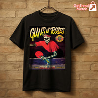 Guns N' Roses Düsseldorf 2025 Skeleton Ping Pong T-Shirt - Merch Collect