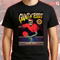 Guns N' Roses Düsseldorf 2025 Skeleton Ping Pong T-Shirt - Merch Collect