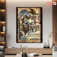 Guns N' Roses Kaunas 2025 Medieval Knight Dragon Poster & Canvas - Merch Collect