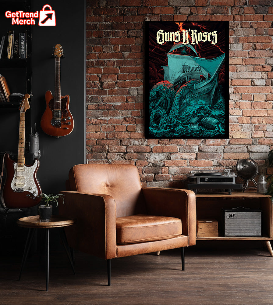Guns N' Roses Munich 2025 Concert Poster & Canvas - Merch Collect