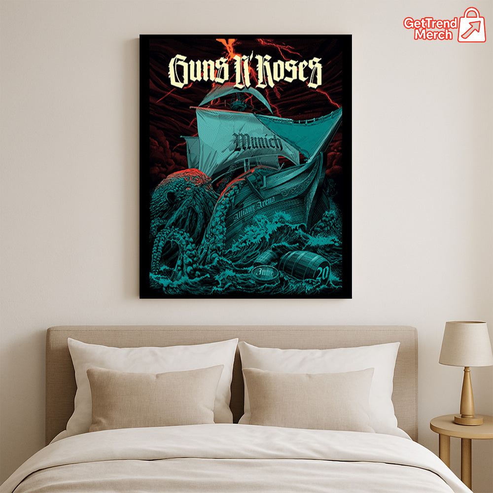 Guns N' Roses Munich 2025 Concert Poster & Canvas - Merch Collect
