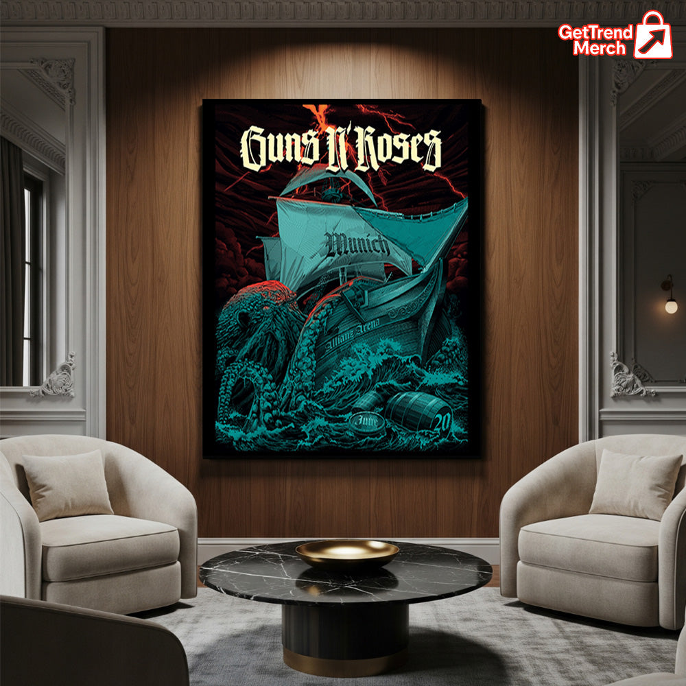 Guns N' Roses Munich 2025 Concert Poster & Canvas - Merch Collect