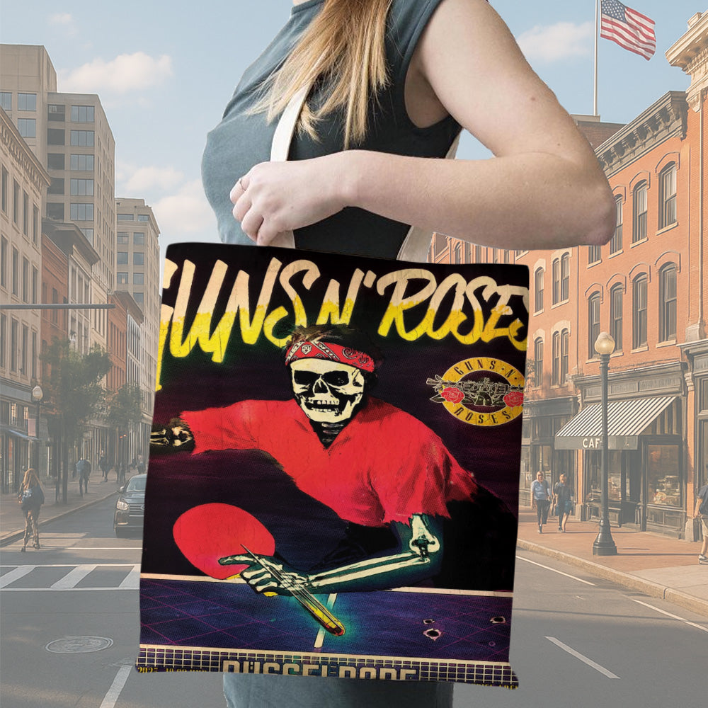 Guns N' Roses Düsseldorf 2025 Ping Pong Skeleton Tote Bag - Merch Collect