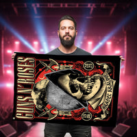 Guns N' Roses Hradec Králové 2025 Skull Rose House Flag - Merch Collect