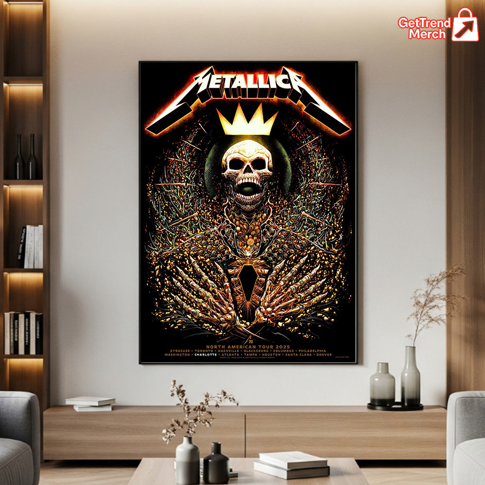 Metallica M72 Charlotte 2025 Setlist Poster & Canvas - Merch Collect