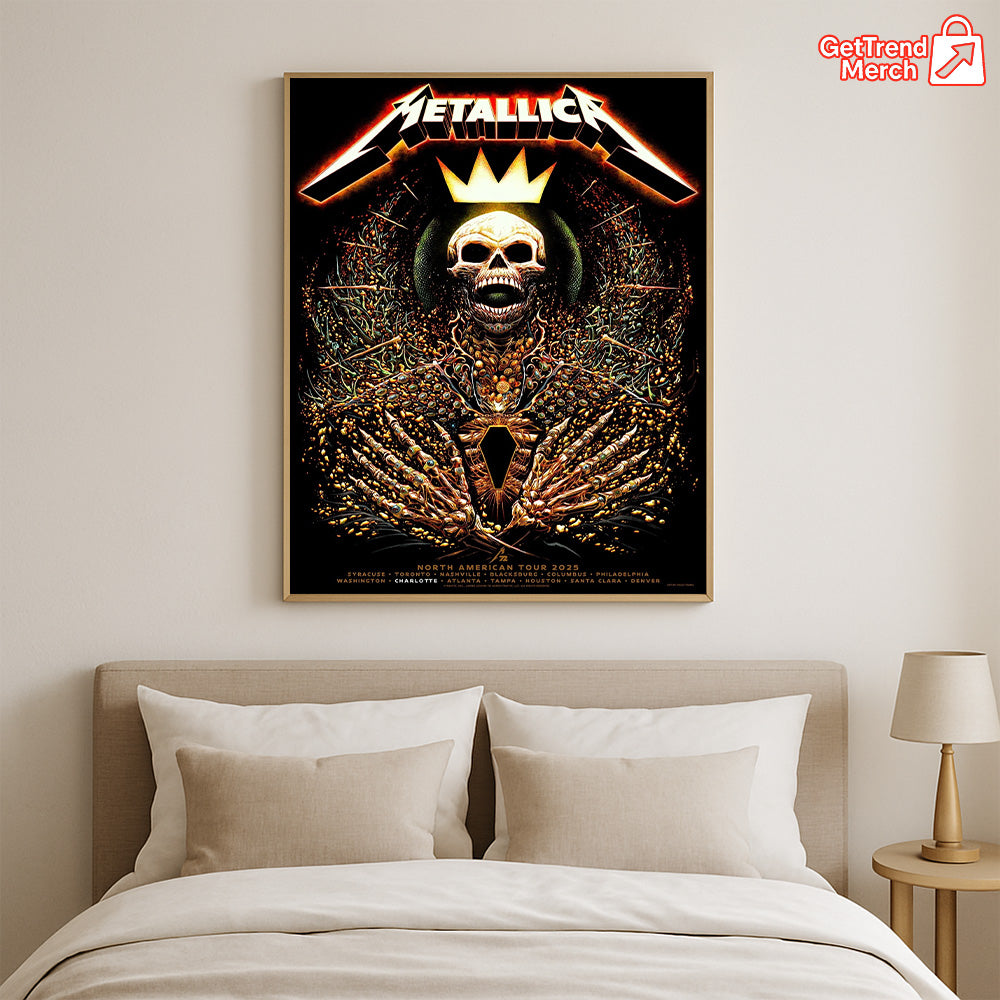 Metallica M72 Charlotte 2025 Setlist Poster & Canvas - Merch Collect