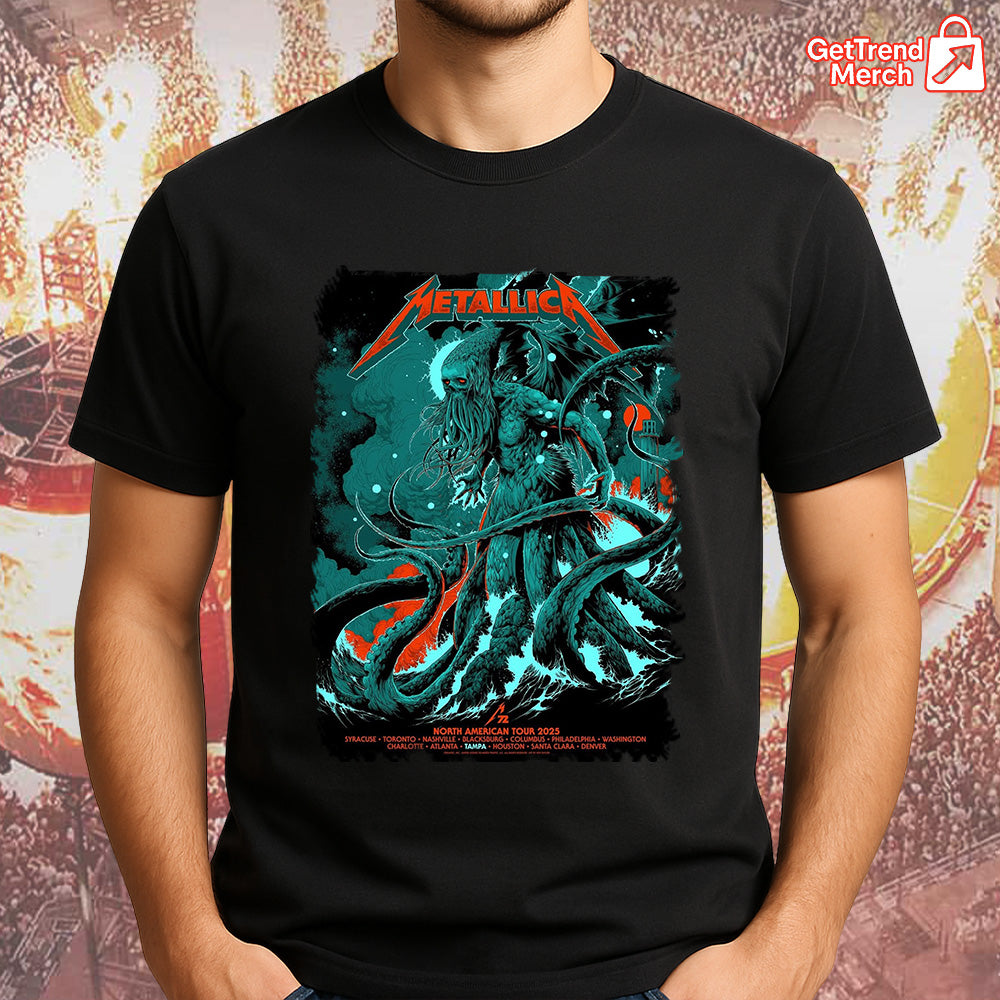 Metallica M72 Tampa 2025 Cthulhu Graphic T-Shirt - Merch Collect