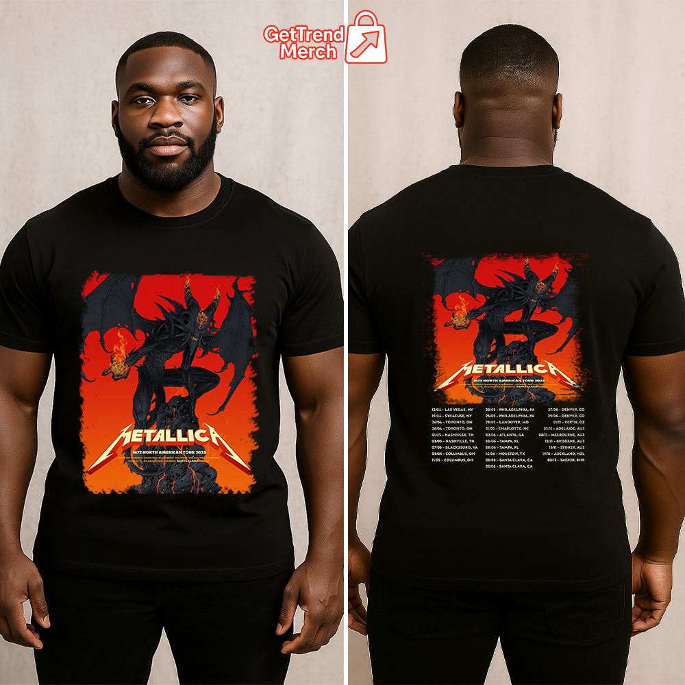 Metallica M72 Santa Clara 2025 Demon Setlist Graphic T-Shirt - Merch Collect