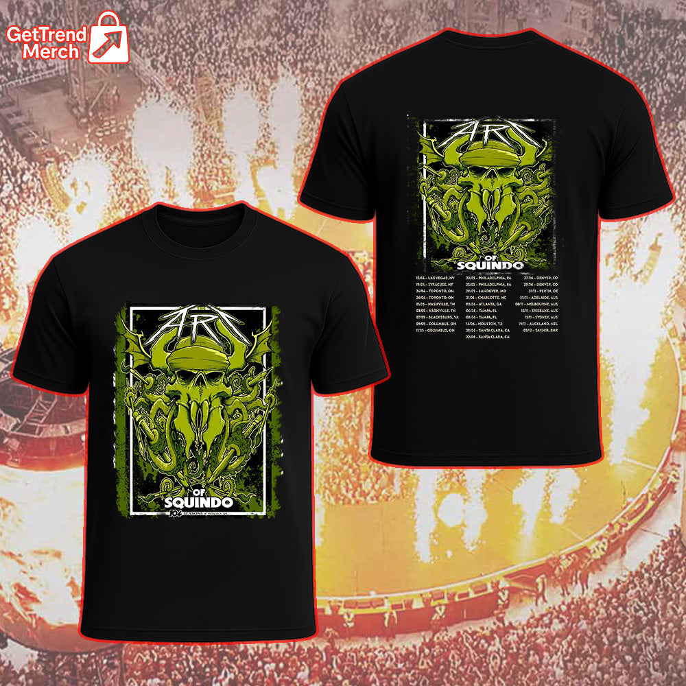 Metallica M72 2025 The Art of Squindo Graphic T-Shirt - Merch Collect
