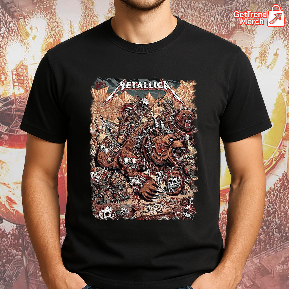 Metallica M72 Denver 2025 Warbears Setlist Graphic T-Shirt - Merch Collect