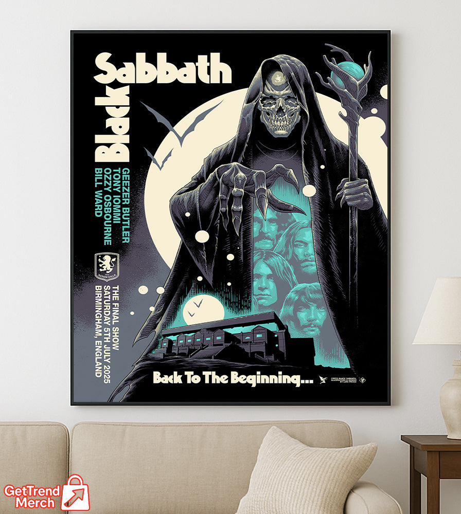 Metallica M72 Birmingham 2025 Back to the Beginning Skull-Demon Poster & Canvas - Merch Collect