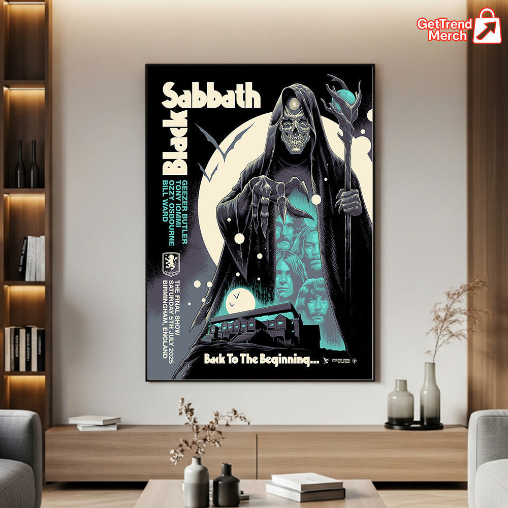 Metallica M72 Birmingham 2025 Back to the Beginning Skull-Demon Poster & Canvas - Merch Collect