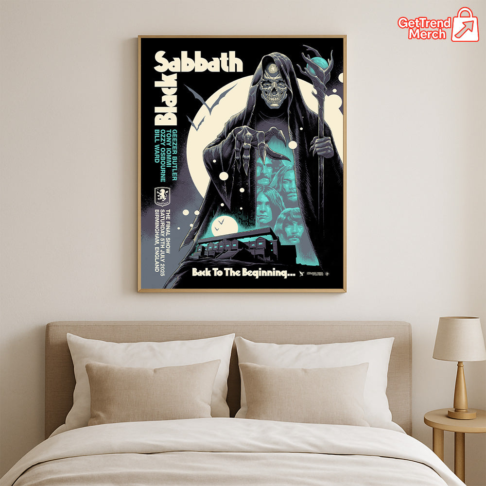 Metallica M72 Birmingham 2025 Back to the Beginning Skull-Demon Poster & Canvas - Merch Collect