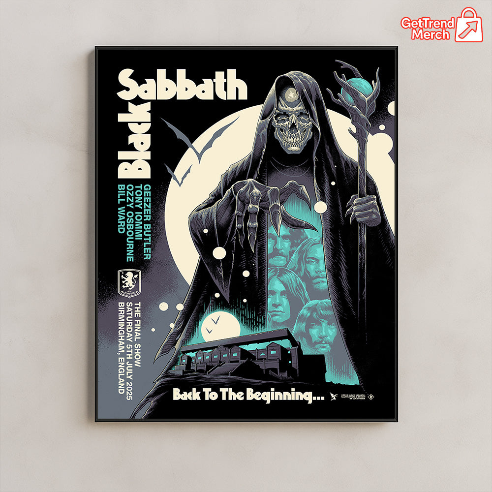 Metallica M72 Birmingham 2025 Back to the Beginning Skull-Demon Poster & Canvas - Merch Collect