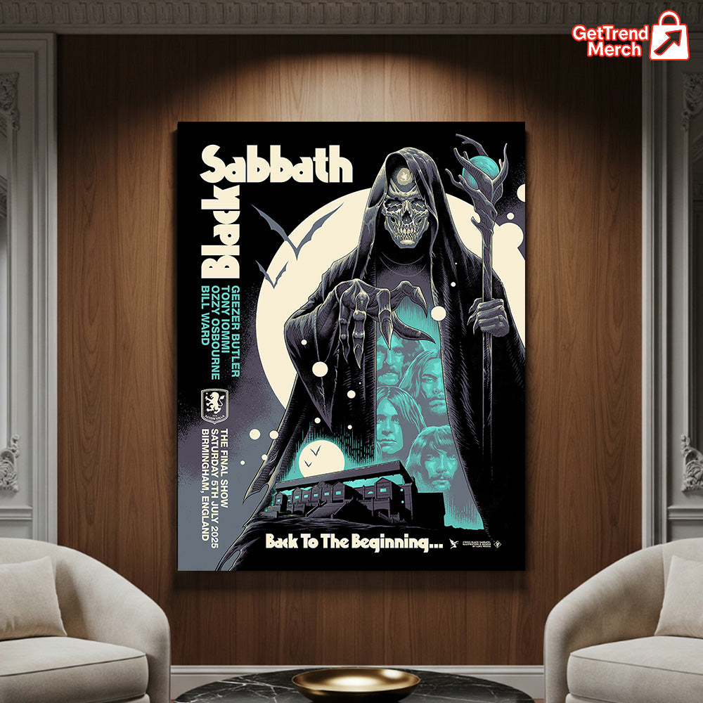 Metallica M72 Birmingham 2025 Back to the Beginning Skull-Demon Poster & Canvas - Merch Collect