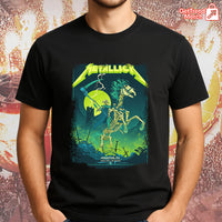 Metallica M72 Houston 2025 Grim Reaper Horseman Skeleton Rider Setlist Graphic T-Shirt - Merch Collect