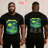 Metallica M72 Houston 2025 Grim Reaper Horseman Skeleton Rider Setlist Graphic T-Shirt - Merch Collect
