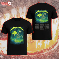 Metallica M72 Houston 2025 Grim Reaper Horseman Skeleton Rider Setlist Graphic T-Shirt - Merch Collect
