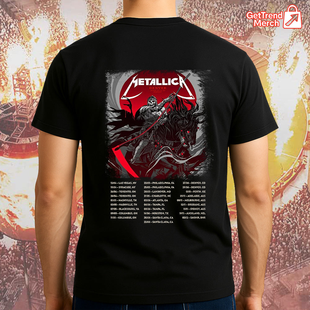 Metallica M72 Denver 2025 Tonight In Denver Setlist by Becky Cloonan Graphic T-Shirt - Merch Collect