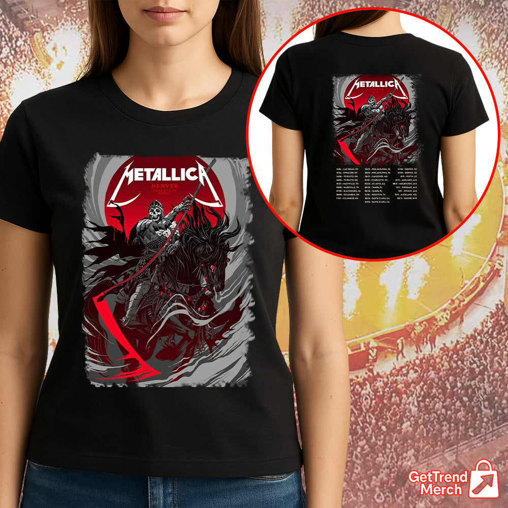 Metallica M72 Denver 2025 Tonight In Denver Setlist by Becky Cloonan Graphic T-Shirt - Merch Collect