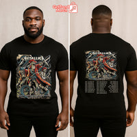 Metallica M72 Tampa 2025 Pirate Skeleton Crew Setlist Graphic T-Shirt - Merch Collect