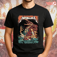 Metallica M72 Blacksburg 2025 Setlist Firebeast Skullchain Graphic T-Shirt - Merch Collect