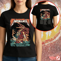 Metallica M72 Blacksburg 2025 Setlist Firebeast Skullchain Graphic T-Shirt - Merch Collect